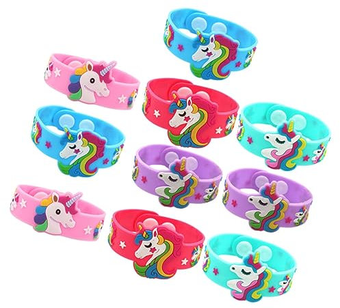 TOYANDONA Adorabili Braccialetti in Silicone Set Da 10 Pezzi Cinturini Da Polso Per Ragazzi E Ragazze Accessori Per Feste