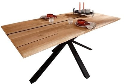 Woodroom Esstisch Gotha Wildeiche massiv geölt (160x90 cm)