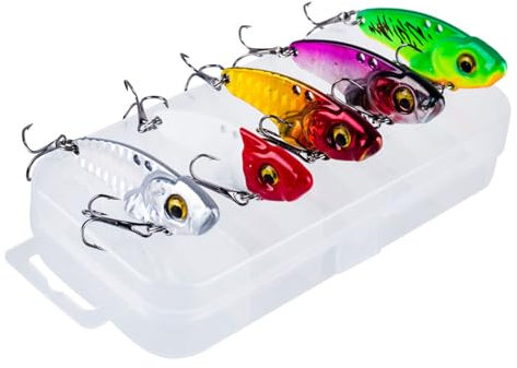 LEIDJGUN 5pcs Crankbait Metal Jigs Löffel Köder 3D Augenstiftlöffel Spinner Balancers Löffel Fischerei Köder Wobbler Trolling Swimbait Trolling
