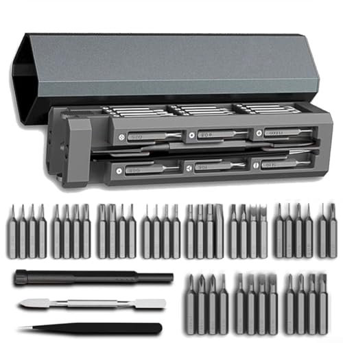 Juego de destornilladores 44 en 1, destornillador magnético, herramienta de reparación desmontable para teléfono, cámara, laptop, reloj