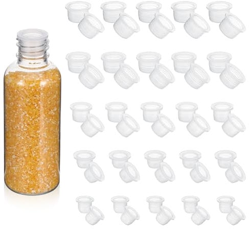 50Pcs Salts and Peppers Stopper Plugs Reusable Salt and Pepper Shaker Stoppers Plugs Replacement Plug Bottle Cap Clear PE Round End Cap for Salt Pepper Shakers Flower Pot Bottle(10,12,13,15,16mm)
