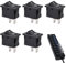 5 Piezas Interruptor Basculante 2 Pines SPST, Interruptor KCD1 Rectangular On/Off para Automóviles 10A/125V 6A/250V, Mini Interruptor Electrónico Conexión Rápida, Resistente al Agua, Instalación Fácil