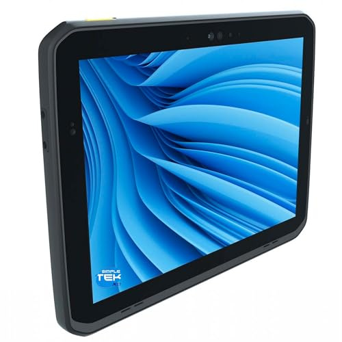 SIMPLETEK - QHD i5 1130G7 Rugged Tablet, 16GB RAM, 2TB SSD, IP65 Certification and Windows 10 Pro, Dual Cam, WiFi 6E, BT 5.1 (Refurbished)