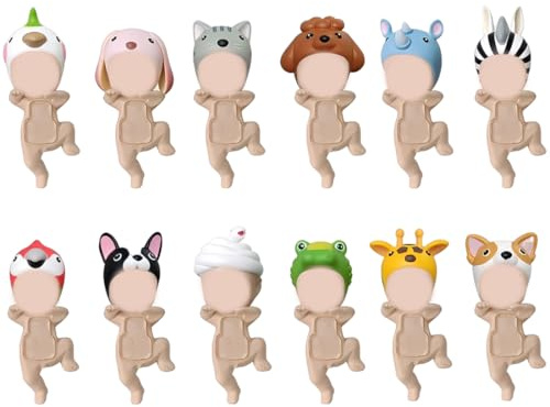 SUJEBKC Caja Coleccionable Sorpresa con Personaje Snny Agel, muñeca Decorativa, Apta para teléfonos móviles, Ordenadores, Coches (1 Modelo Aleatorio) (Tercera generación, diseño Animal B)