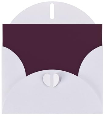 YYHWHJDE Biglietto di auguri bianco con motivo viola olio perfetto per San Valentino, anniversario di matrimonio e inviti per feste
