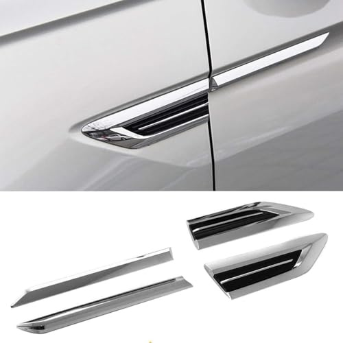WENINETIES Auto Emblem für VW Tiguan L R-Line 2017-2020, Auto Seitenflügel Heckklappe Logo Abzeichen 3D Aufkleber Karosserie Kofferraum Dekoration für Auto Fenster Tür