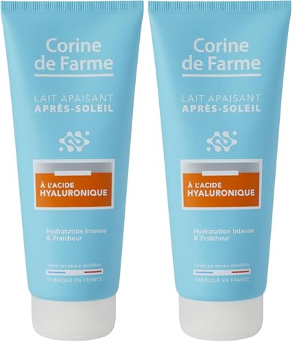 Corine de Farme - Lait Apaisant Après-Soleil Acide Hyaluronique - Hydratation Intense, Fraîcheur - Peau Apaisée - Bronzage Sublimé - 200ml (Lot de 2)
