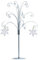 HOHIYA Ornament-Baum-Präsentationsständer, 50,8 cm, Drahthaken, zum Aufhängen, Metall, für Weihnachten, Swarovski-Kristall, Glas, Dekorationen, Geschenk, Taiwan, hergestellt in Chrom, Silber