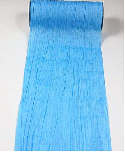 Fibula[Style]® 5 m Tischläufer/Tischband Crash hellblau 20 cm für Hochzeit/Taufe/Kommunion/Konfirmation/Geburtstag ectr.