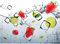 Runa Art Fototapete Küche Obst 352 x 250 cm Vlies Tapeten XXL Moderne Wandtapete Wohnzimmer Schlafzimmer Grau Grün Rot 9254011a