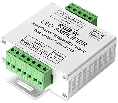 BTF-LIGHTING El trabajo del controlador del amplificador de tira LED CCT/RGB/RGBW 5050 con 3 pines / 4 pines / 5 pines DC12V / DC24V 5050SMD tira de LED