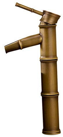 Tenlacum Mitigeur de lavabo en Forme de Bambou avec Bec Cascade