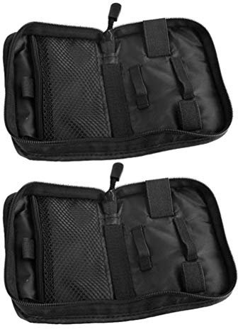 Healifty 2 PCS Fingertip Pulse Storage Bag Case Portable Blood Oxygen Saturation Monitor Organizer Carrying Case Pouch for Fingertip Pulse Zipper Style Random (Black)