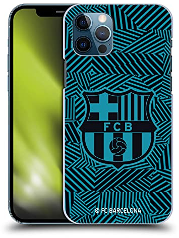 Head Case Designs Offizielle Zugelassen FC Barcelona Schwarz Wappen Harte Rueckseiten Handyhülle Hülle Huelle kompatibel mit Apple iPhone 12 / iPhone 12 Pro