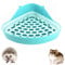 Kleintier Dreieck Toilette, Haustier-Toiletten-Kaninchen, Dauerhaft Plastik Dreieck Kleintier Toilette Ecktöpfchen Für Kleintiere, Hamster, Chinchilla, Meerschweinchen, Hase (Himmelblau)