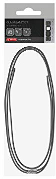 herlitz 50033843 Gummibandset für my.book flex, A5, anthrazit, 1 Set