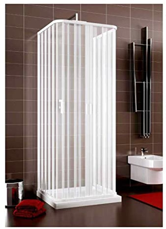 Box Doccia in PVC 70x70x70 cm a tre lati con apertura centrale Praga