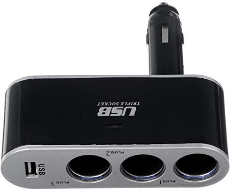 YONGYAO Chargeur de Voiture USB Smart IC 3 Prise Allume-Cigare Accessoires D'Adaptateur de Téléphone