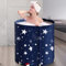 Tragbare Badewanne, faltbare japanische Badewanne für Erwachsene, BDL Freistehende Eis- und Whirlpools mit Thermoschaum, inklusive Kissen und Aufbewahrungstasche, Sternennachtblau