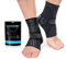 Lusenone Chevillere de Maintien Sport, 2 Pièces Attelle Cheville, Compression Chevillère pour Entorse, Tendinite Tendon Achille, Fasciite Plantaire, Noir, S
