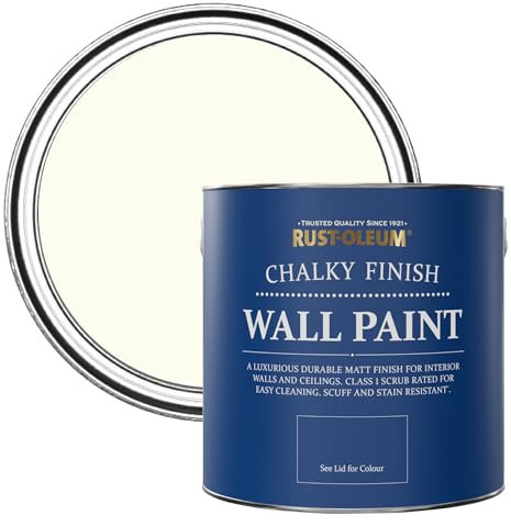 Rust-Oleum White Matt Emulsion Wall Paint - Porcelain 2.5L