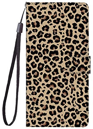 SEEYA Wallet Case for iPhone 13 Pro, Leopard Print Design Magnetic Flip Leather Case Folio Cover with Card Holders Cell Phone Purse Women Bookstyle Holster for iPhone 13 Pro