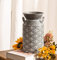 Venalys Jarrón de Flores galvanizado, Lata de Leche Decorativa de Granja, jarrón de Leche de Metal rústico para Flores