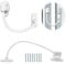 Bwintech 2 Pack White Keyless Window Restrictor, UPVC Window Security Cable Lock Limits Open Spaces to Keep Children Safe and Prevent Injury and Theft