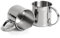 ECHTWERK 2-teiliges Kupferbecher-Set, bruchsichere Edelstahl-Gläser, Cocktail-Set, Cocktailgläser perfekt für Gin, Vodka, Bier und Kaltgetränke, Geschenkset, Silber-Edition, 480 ml