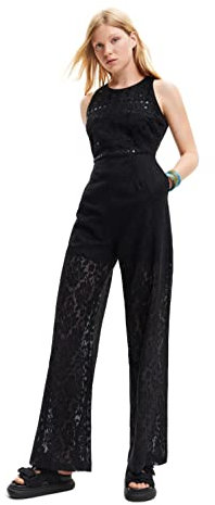 Desigual Pant_lua 2000 Pantaloni Casual, Nero, M Donna