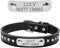 Personalised Dog Puppy Cat Pet NAME Collar,Personalized Custom Dog Collars Padded Adjustable Metal Buckle Pet ID Tags Dog Collar Name Engraved Plate For Dogs Cats,Black,S