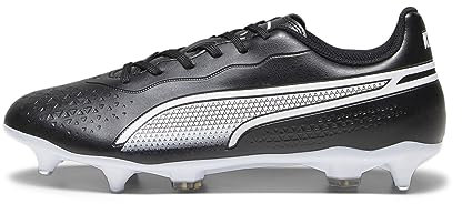 PUMA Unisex King Match Mxsg Soccer Shoe, Black White, 45 EU