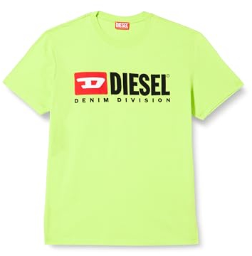 Diesel T-DIEGOR-DIV Maglietta Camisa, Acid Lime, L para Hombre