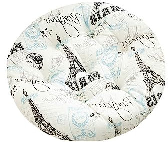 BEALIFE 4er Set Sitzkissen, Sitzkissen 40 x 40 cm, Gartenstuhlkissen, Terrassensitzbezug, runde und verdickte Kissen, Balloneisenpagode, 1