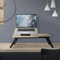 ML-Design Tavolino Inclinabile Pieghevole Regolabile in Altezza per Computer Tavolo Portatile PC Notebook Laptop in Legno con Cassetto Rovere Vintage Scrivania per Lettura Colazione Vassoio da Letto