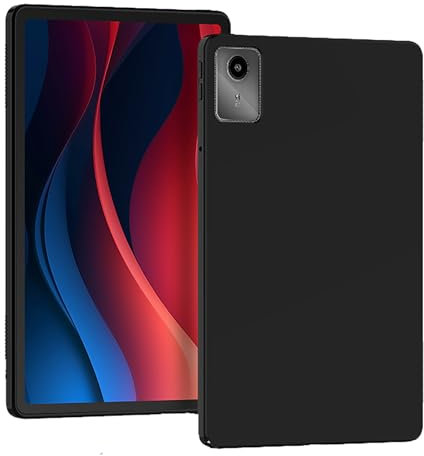 GIOPUEY Cover per Lenovo Tab M11 2024, Guscio posteriore in TPU morbido, Ultra-sottile, Anti-vibrazione e anti-scivolo - Nero
