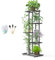 MAIJIAJU 5 Etagen Blumenständer Metall Schwarz mit Gartengeräte und Handschuhe, 95cm Ecke Blumenregal Pflanzenregal Indoor Outdoor, Mehrere Blumentreppe Pflanzenständer für Balkon Garten Wohnzimmer