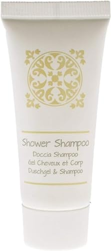 Shampoo doccia monodose in tubetto da 25 ml Confezione da 100 pezzi, Bagnodoccia shampoo bagnoschiuma hotel, linea cortesia shower shampoo bagno doccia