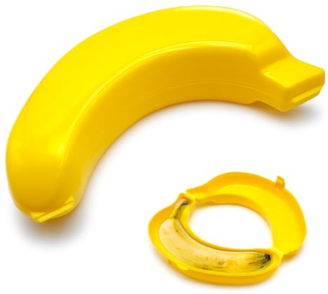Leddy Living Bananendose 20 cm – Schutzbehälter für Banane, Bananenbox für Schule, Büro, Ausflug, BPA-frei – Lunchbox zum Schutz von Obst