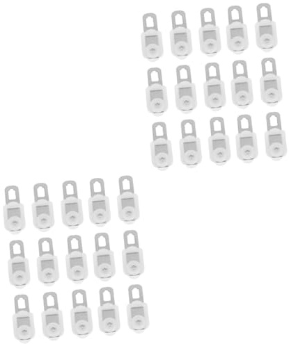CORHAD 100pcs Click Gliders Curtain Heavy Duty Roller Curtain Accessories Track Glider Stainless Steel Hooks