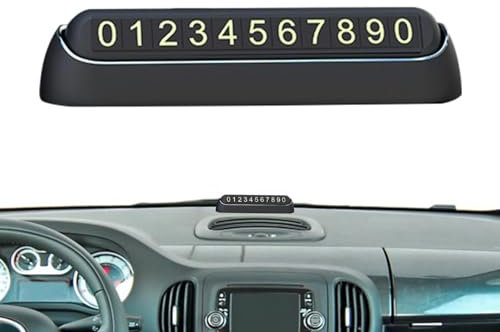 Car Parking Phone Number Plate,Automobile Stop Parking Number Sign - Temporary Stop Number Plate, Automobile Parking Gadgets, Car Interior Accessories