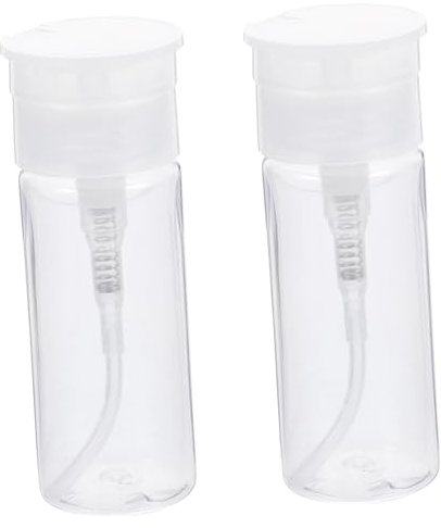 MERRYHAPY 2pcs Cleansing Water Dispenser Bottles Travel Pot Capacity Nail Polish Remover Bottles Pet Material for Travel Camping and Outdoor