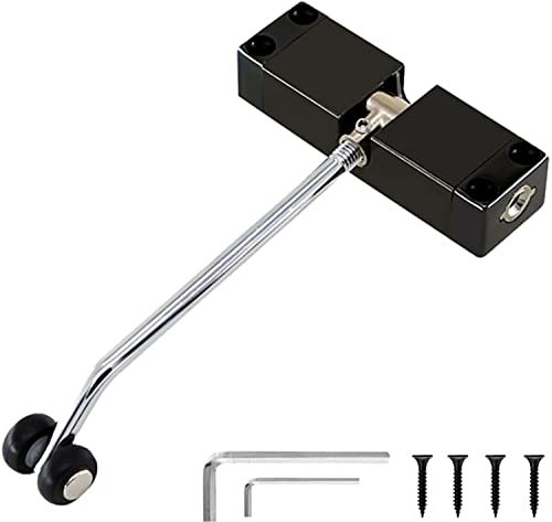 Ressorts de porte for fermer la porte, ferme-porte 1 pièces, ferme-porte automatique, charnière tampon silencieuse à ressort réglable en alliage de zinc, ferme-porte anti-piège invisible en acier inox