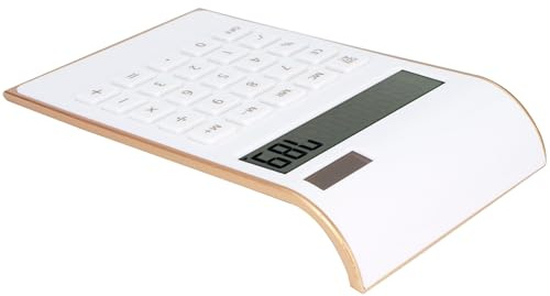 10-stelliger Taschenrechner, Tragbarer Taschenrechner, Computer-Tasten-Design, Dual-Power, Solarenergie, Kompakte Größe, LCD-Display, für Büro, Zuhause, Unternehmen, Geneigtes