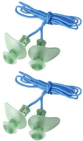 FDGGT 2 Pares De Tapones para Los Oídos De Silicona con Cordones, Accesorios De Natación, Tapones para Los Oídos Impermeables, Tapones para Los Oídos para Natación, Equipo De Natación
