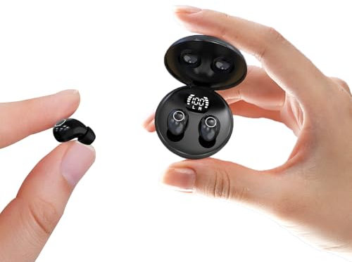 Xmenha Unsichtbare kleine Kopfhörer kabellos Bluetooth im Ohr True Mini Wireless in Ear Kopfhörer Earbuds Headphones kleinste Schlafkopfhörer Bluetooth drahtlose Ohrhörer für kleine Ohren Gehörgänge