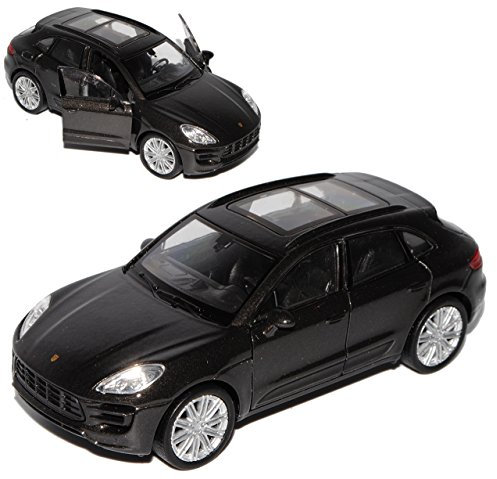 Welly Porsche Macan Turbo Schwarz Grau Ab 2014 ca 1/43 1/36-1/46 Modell Auto mit individiuellem Wunschkennzeichen