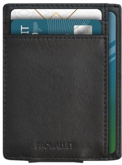 Kartenetui aus Leder, Mini Geldbörse mit Magnetische Geldklammer - Prowallet Clipper Schlanker Kartenhalter - Kleine Kreditkarteninhaber - Ledergeldbörse - Herren - Geschenkbox