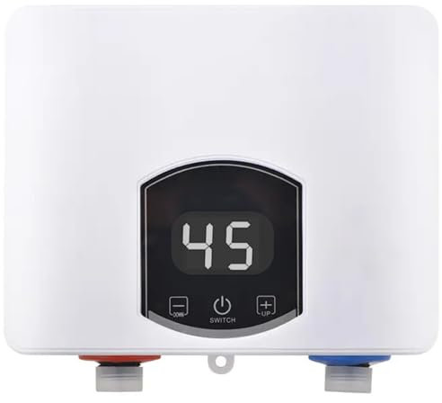 Calentador de Agua Instantáneo Varen 220V 5.5KW - Sin Tanque - LED Temperatura - Ducha, Lavabo, Cocina, Fregadero - Blanco - Moderno Minimalista