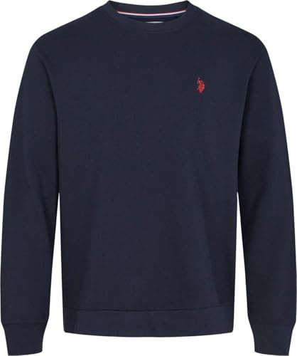 U.S. POLO ASSN. Herren Sweatshirt, Dunkel Saphir, Rundhals, 100% Baumwolle, Regular Fit